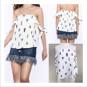 Do+Be cactus off the shoulder blouse
